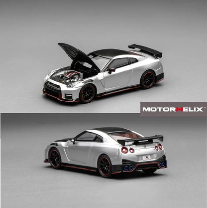 Motorhelix 1:64 Nissan GT-R NISMO (R35) Special Edition 2022 – NISMO Ultimate Metal Silver – M63523