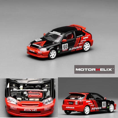 Motorhelix 1/64-Honda Civic TYPE R (EK9) ADVAN M65026