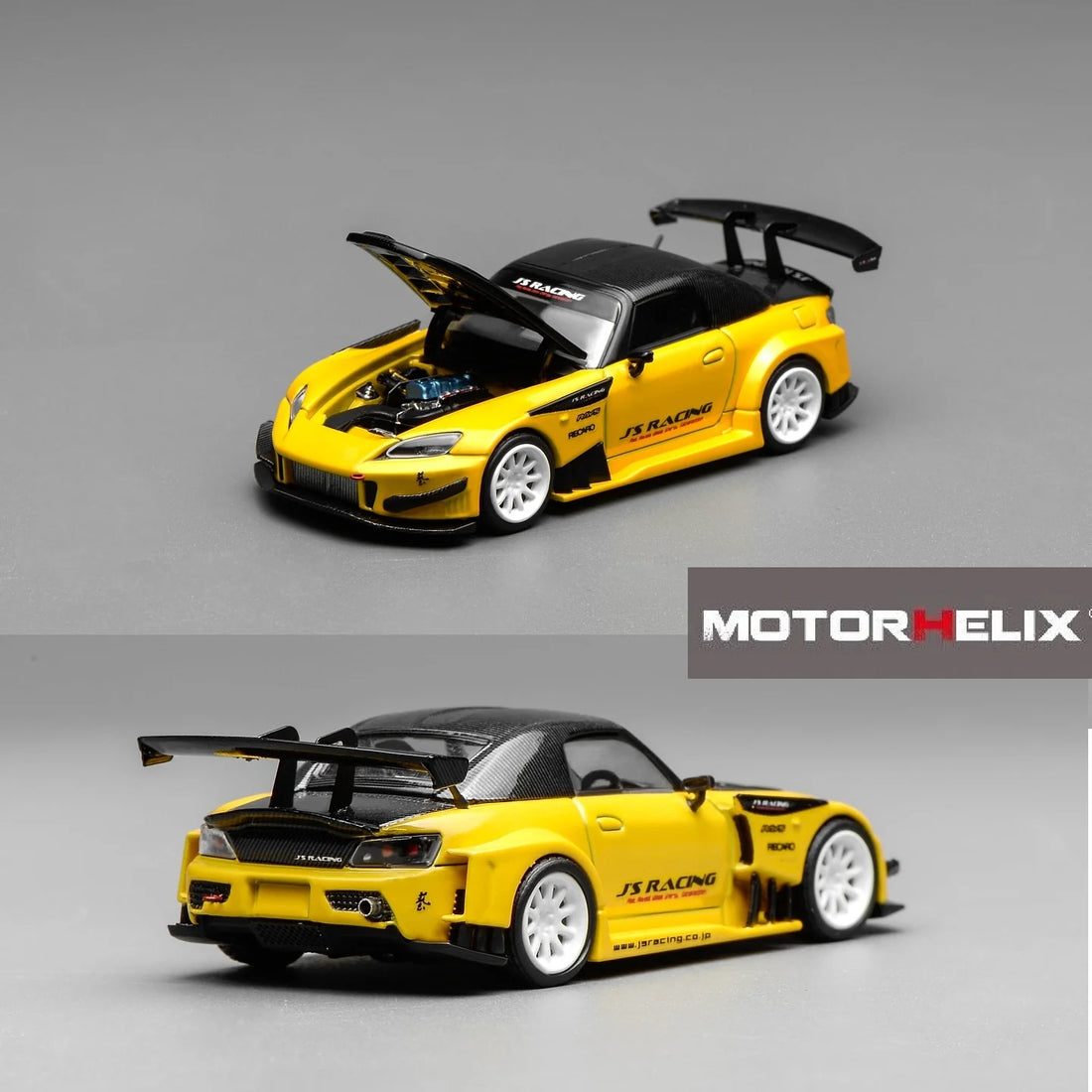 Motorhelix 1:64 Honda S2000 J’s Racing – New Indy Yellow Pearl – M65146