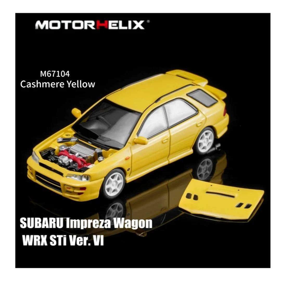 Motorhelix 1:64 Subaru Impreza Wagon WRX STi Ver. VI – Cashmere Yellow – M67104