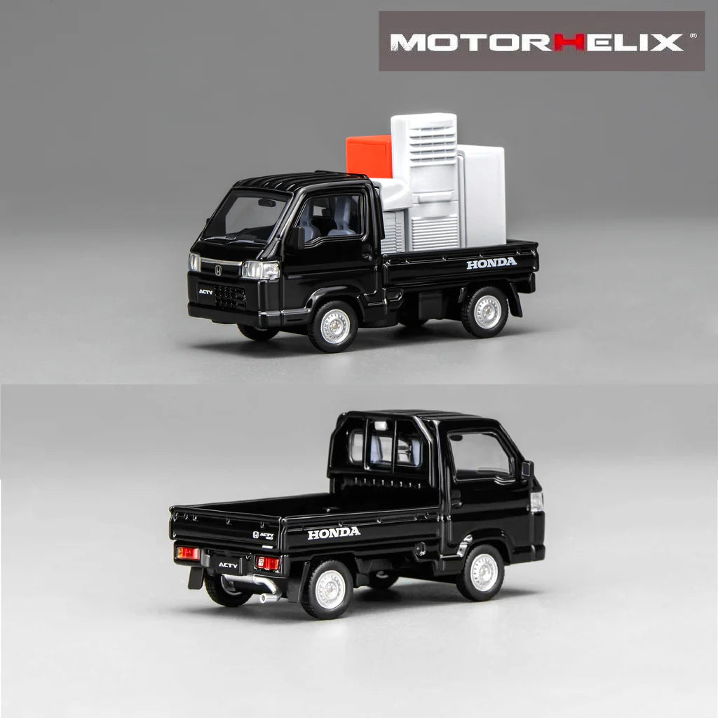 Motorhelix 1/64- Honda Acty Truck Customized Black M65605