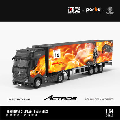 ModernArt &amp; Perka 1/64 - Mercedes Actros Container Truck 