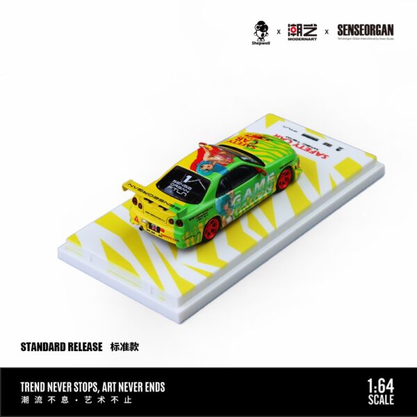 ModernArt &amp; SENSEORGAN 1:64 Nissan GT-R R34 Game Station Safety Car – Salute to Youth / Tokyo Heat MD800505
