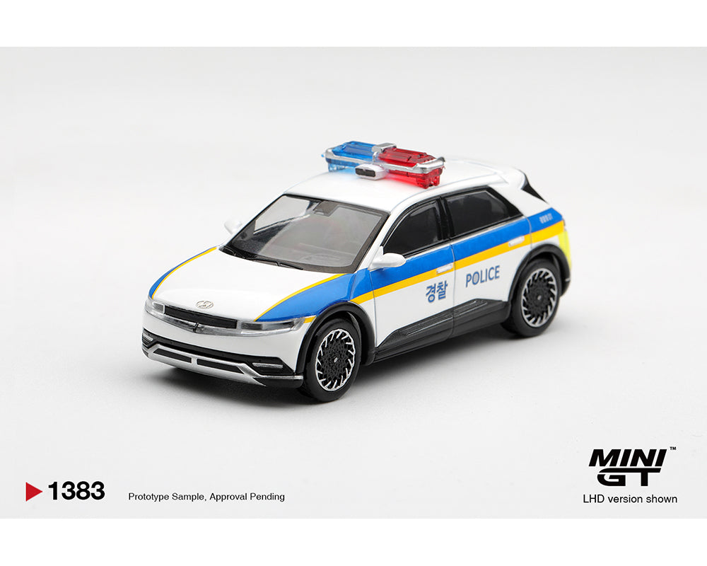 (PRE-ORDER 2026/2027) Mini GT 1:64 Hyundai Ioniq 5 Police Car – Exclusivité Corée – Édition limitée – MGT01383-L