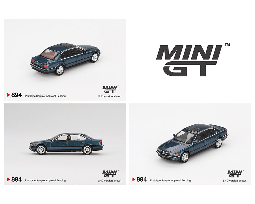 (limit 1 per client) Mini GT 1/64-BMW 750iL – Sorento Blue Metallic MGT00894-BL