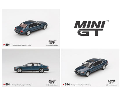 (limit 1 per client) Mini GT 1/64-BMW 750iL – Sorento Blue Metallic MGT00894-BL