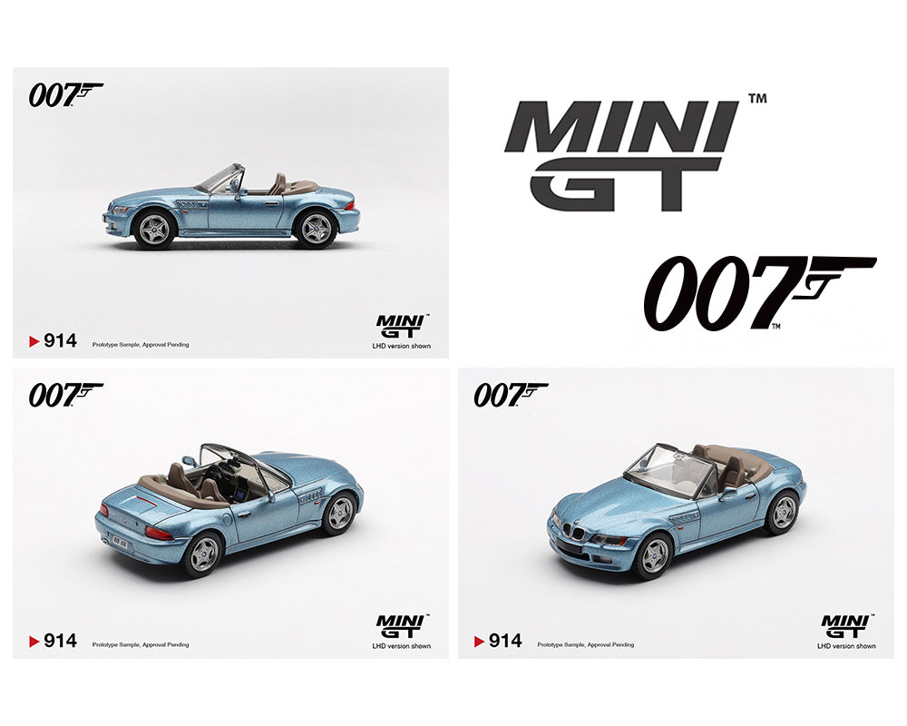 (PRE-ORDER 2026) Mini GT 1:64-BMW Z3 “GoldenEye” – Emallage Version Anglais-English Version Packaging MGT00914-007E
