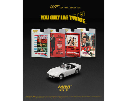 (PRE-ORDER 2026) Mini GT 1:64- Toyota 2000GT Roadster “You Only Live Twice”- Emallage Version Anglais-English Version Packaging MGT00915-007E
