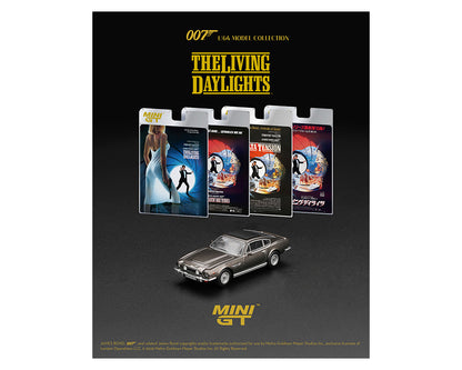 (PRE-ORDER 2026) Mini GT 1:64 Aston Martin V8 Vantage The Living Daylights – English Packaging (MGT00916-007E)