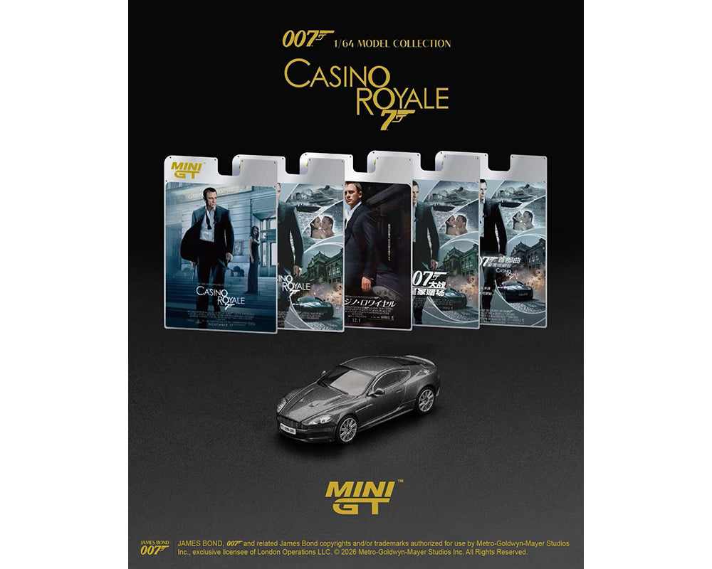 (PRE-ORDER 2026) Mini GT 1:64 James Bond 007 Aston Martin DBS “Casino Royale” – English Packaging – Limited Edition (MGT00917-007E)