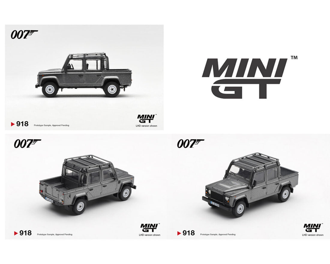 (PRE-ORDER 2026) Mini GT 1:64 James Bond 007 Land Rover Defender 110 Crew Cab “Skyfall” – English Packaging – Limited Edition (MGT00918-007E)