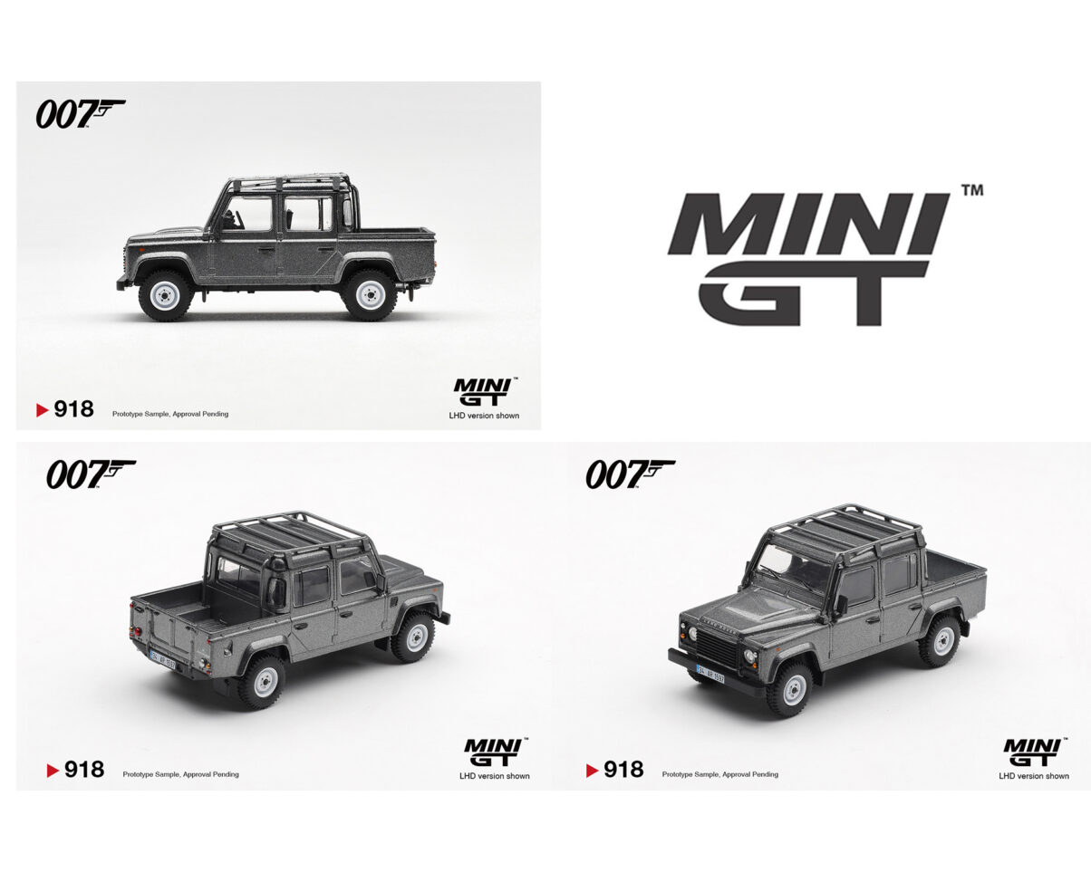 (PRE-ORDER 2026) Mini GT 1:64 James Bond 007 Land Rover Defender 110 Crew Cab “Skyfall” – English Packaging – Limited Edition (MGT00918-007E)