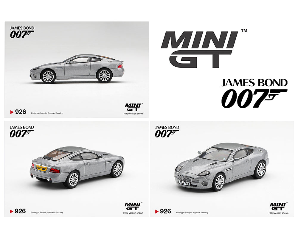 (PRE-ORDER 2027) Mini GT 1:64 James Bond 007 Aston Martin V12 Vanquish « Die Another Day » – Emballage anglais – Édition limitée – MGT00926-007E