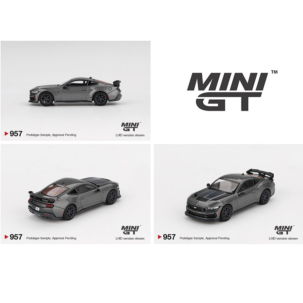 Mini GT 1/64-Ford Mustang Dark Horse 2024 – Carbonized Gray LHD MGT00957-BL