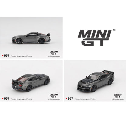 Mini GT 1/64-Ford Mustang Dark Horse 2024 – Carbonized Gray LHD MGT00957-BL