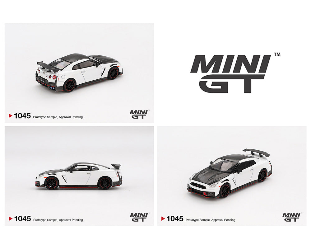 (Limit 1 per client) MINI GT- Nissan GT-R Nismo 2024 – Brilliant White Pearl MGT01045-BL