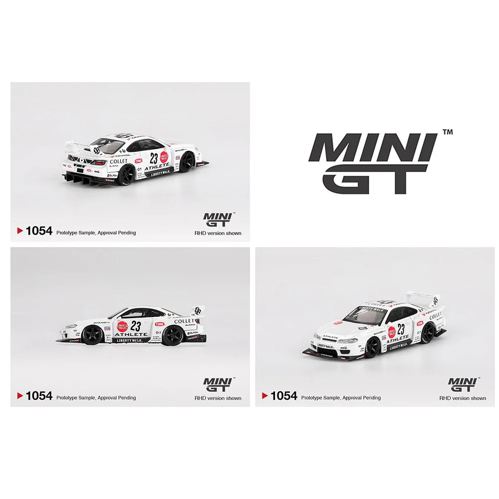 (PRE-ORDER 2025) Mini GT-  Nissan LB-Super Silhouette S15 SILVIA ATHLETE – White MGT01054