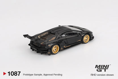 (PRE-ORDER 2026- LIMIT 1 PER CLIENT) Mini GT - LB-WORKS Lamborghini Aventador Limited Edition – Matte Black (MGT01087-BL)