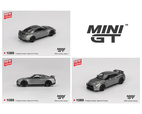 Mini GT - 2013 Nissan GT-R NISMO R35 CRS Version – Dark Metal Gray (MGT01089-BL)