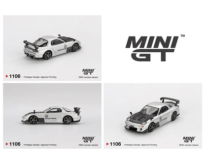 MINI GT- Mazda RX-7 RE-Amemiya – Silver Metallic MGT01106-BL
