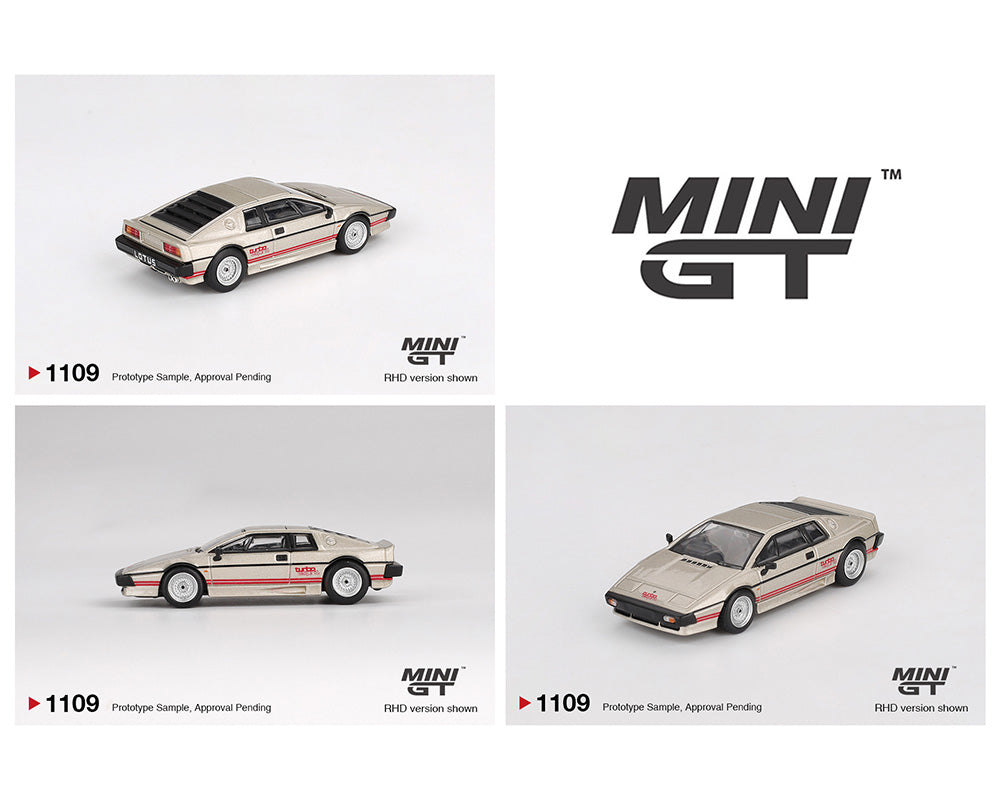 Mini GT- Lotus Esprit Turbo – Metallic Silver MGT01109-BL