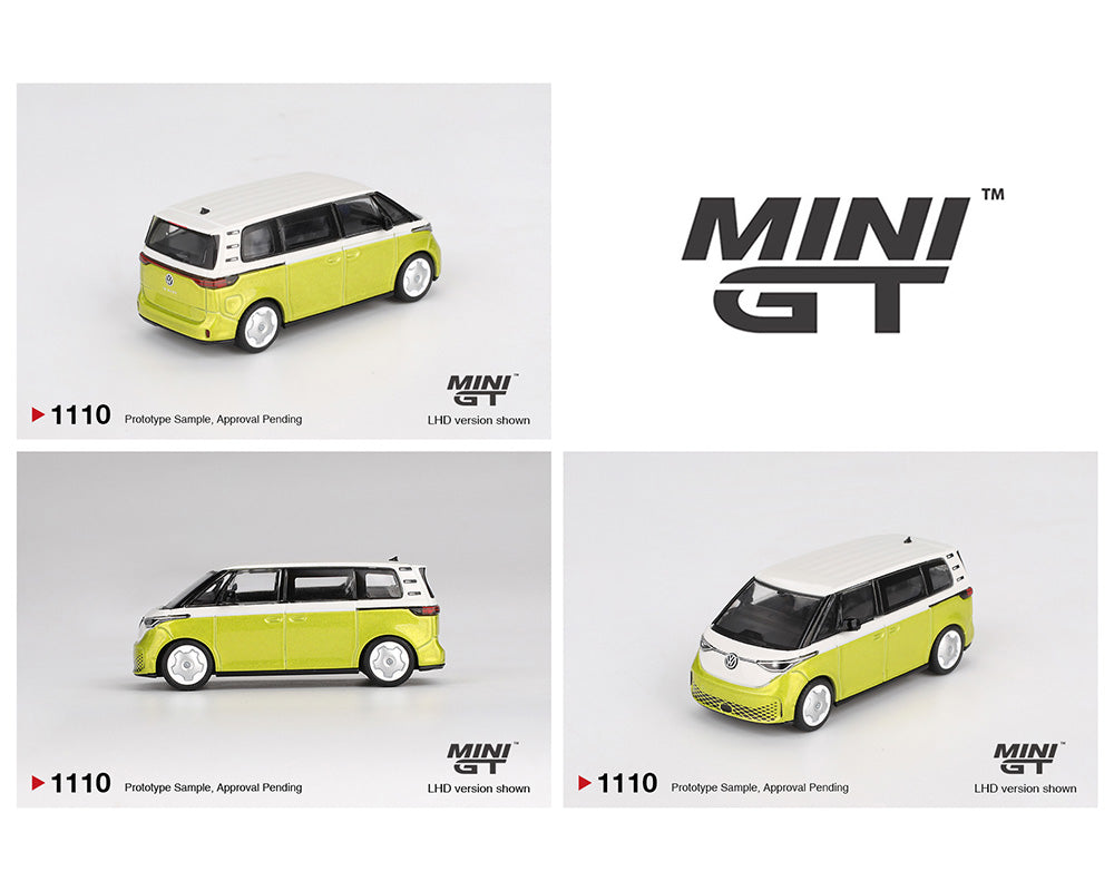 (PRE-ORDER 2026) Mini GT- Volkswagen ID. Buzz – Candy White / Pomelo Yellow MGT01110-BL