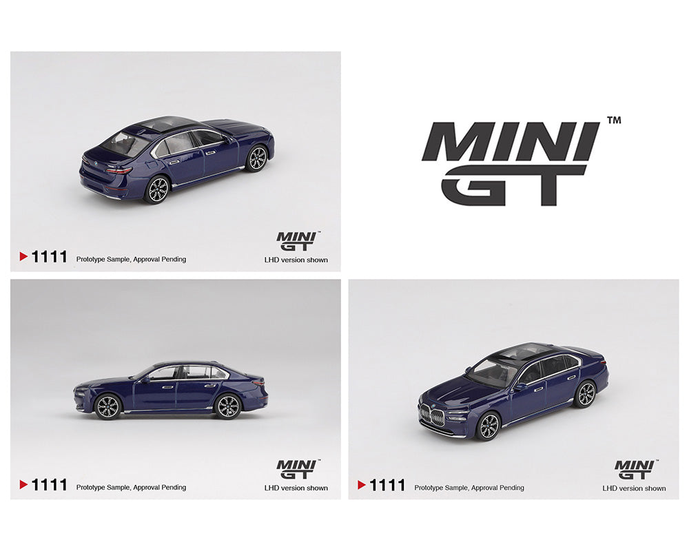Mini GT-BMW i7 xDrive60 – Tanzanite Blue Metallic MGT01111-BL