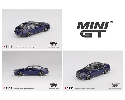 Mini GT-BMW i7 xDrive60 – Tanzanite Blue Metallic MGT01111-BL