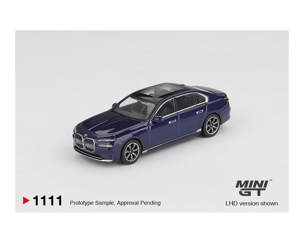 Mini GT-BMW i7 xDrive60 – Tanzanite Blue Metallic MGT01111-BL