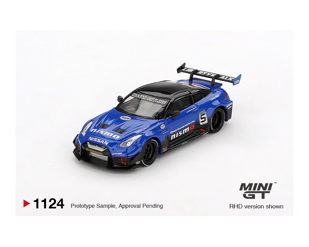 Mini GT- LB-Silhouette WORKS GT NISSAN 35GT-RR Ver.2 – Blue- Mijo Exclusives – MGT01124-BL