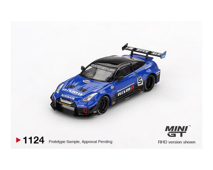 Mini GT- LB-Silhouette WORKS GT NISSAN 35GT-RR Ver.2 – Blue- Mijo Exclusives – MGT01124-BL
