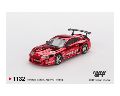 (PRE-ORDER 2026) Mini GT-Toyota Supra (A80) Top Secret GT-300 Top Secret – Red Chrome- Limited Edition MGT01132-BL