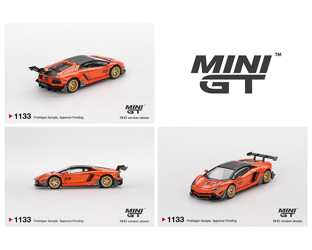 (PRE-ORDER 2026) Mini GT-LB★WORKS Lamborghini Aventador – Orange – MDX 2 MGT01133-BL