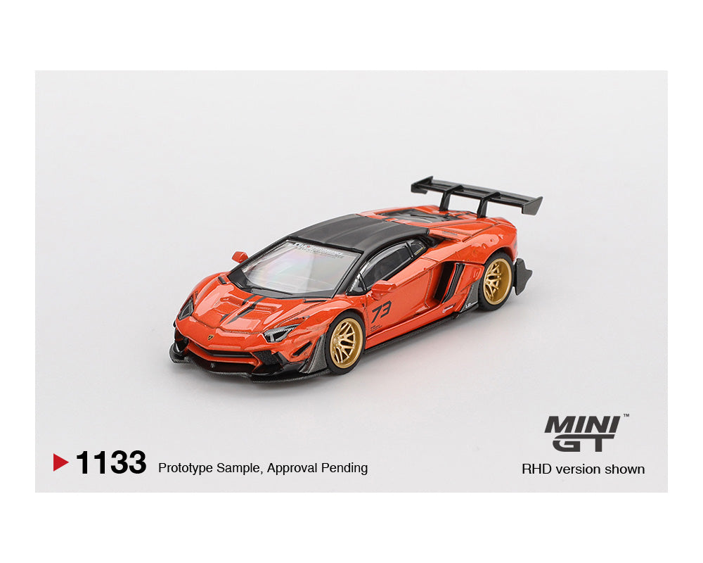 (PRE-ORDER 2026) Mini GT-LB★WORKS Lamborghini Aventador – Orange – MDX 2 MGT01133-BL