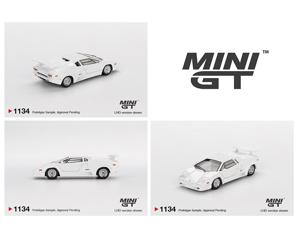 (PRE-ORDER 2026) Mini GT-Lamborghini Countach 25th Anniversary – White MGT01134-BL