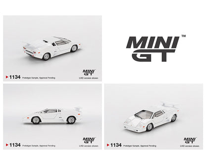 (PRE-ORDER 2026) Mini GT-Lamborghini Countach 25th Anniversary – White MGT01134-BL