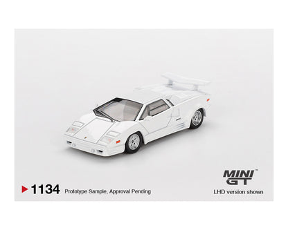 (PRE-ORDER 2026) Mini GT-Lamborghini Countach 25th Anniversary – White MGT01134-BL