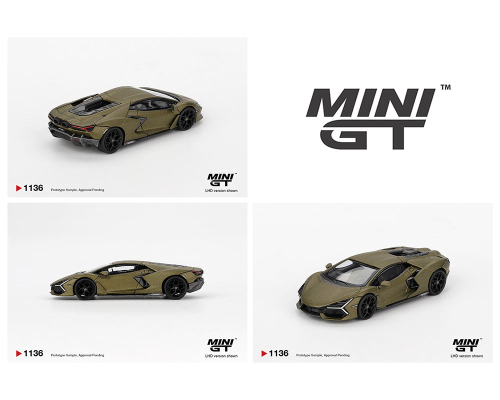 (PRE-ORDER 2026) Mini GT-  Lamborghini Revuelto – Verde Gea Matte Green MGT01136-BL