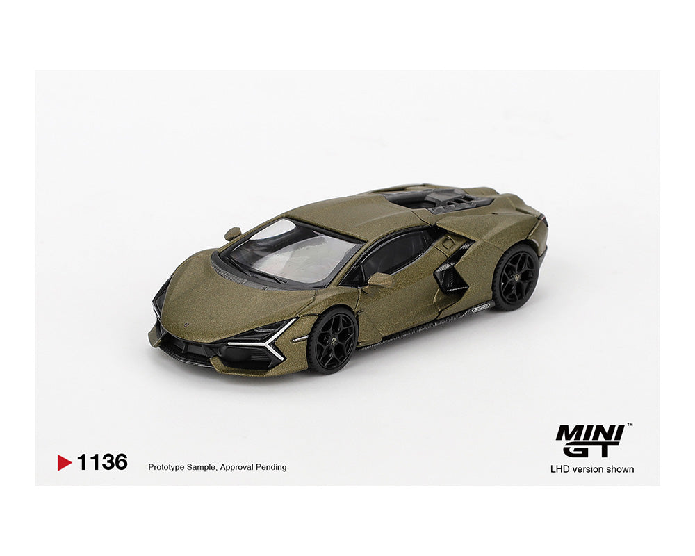 (PRE-ORDER 2026) Mini GT-  Lamborghini Revuelto – Verde Gea Matte Green MGT01136-BL