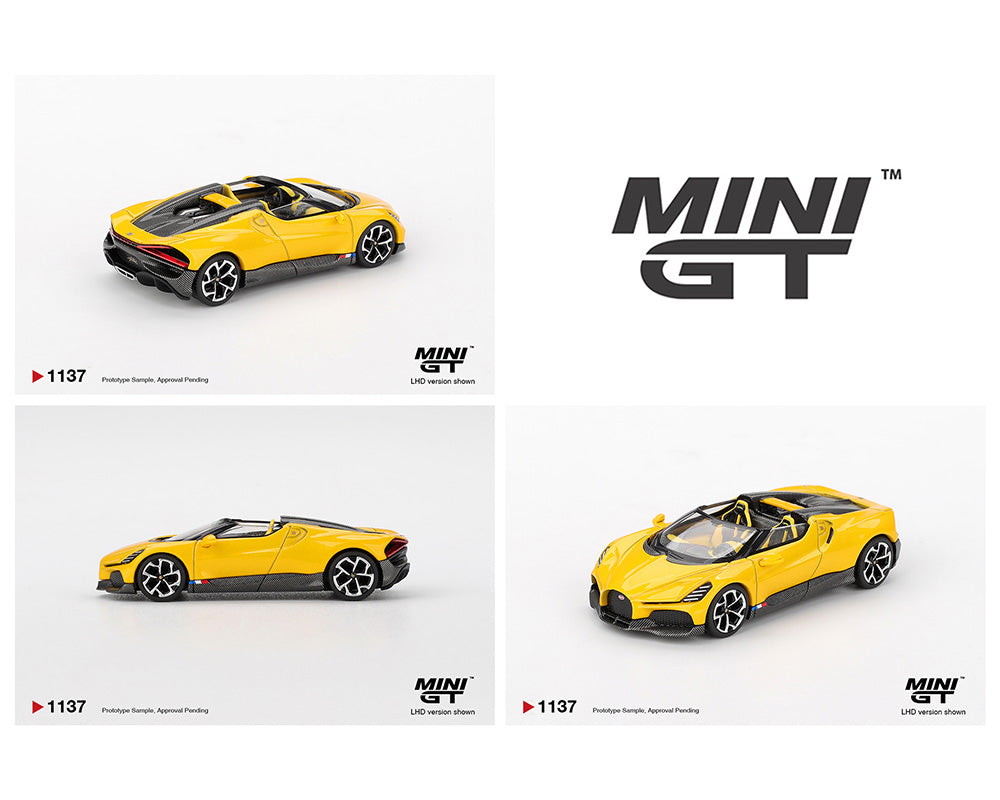 (PRE-ORDER 2026) MINI GT-Bugatti W16 – Mistral Yellow MGT01137-BL