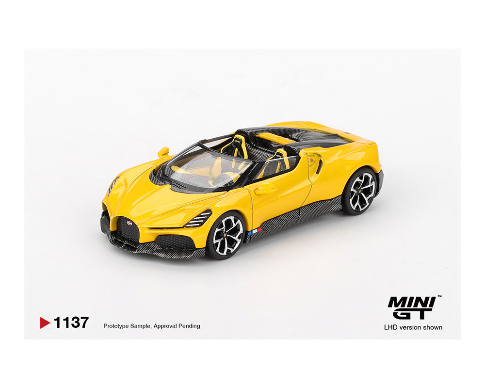 (PRE-ORDER 2026) MINI GT-Bugatti W16 – Mistral Yellow MGT01137-BL