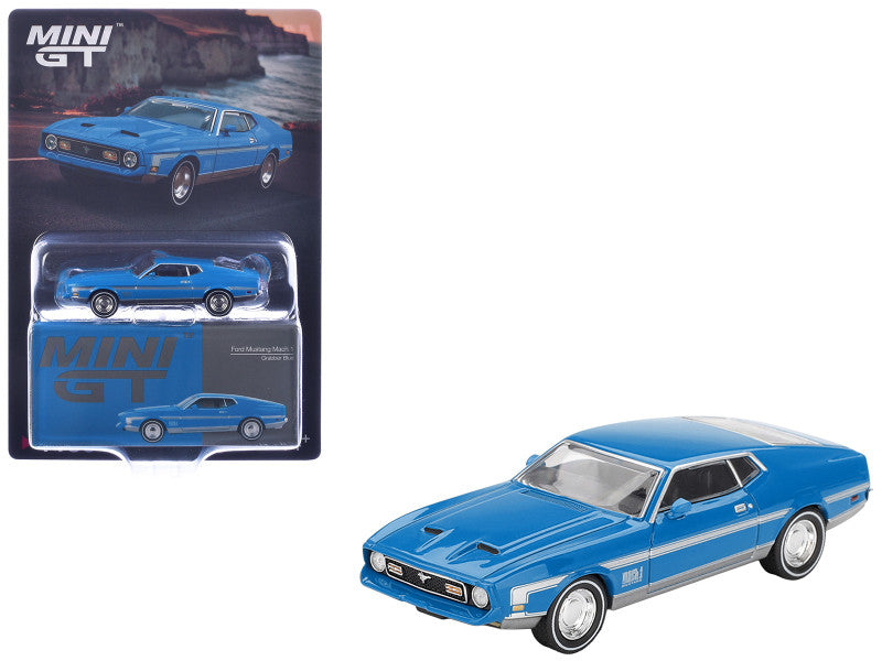 MINI GT- Ford Mustang Mach 1 – Grabber Blue MGT01138-BL