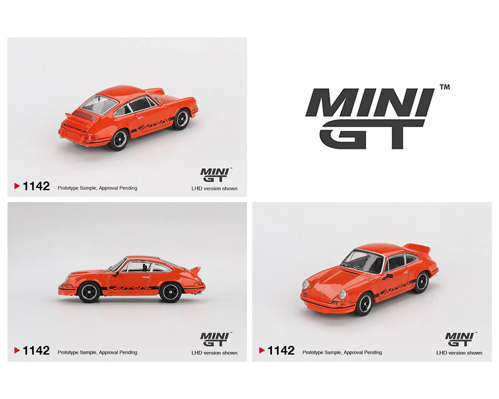 (PRE-ORDER 2026) MINI GT-Porsche 911 Carrera RS 2.7 – Tangerine with Black Livery MGT01142-BL