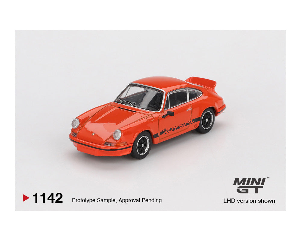 (PRE-ORDER 2026) MINI GT-Porsche 911 Carrera RS 2.7 – Tangerine with Black Livery MGT01142-BL