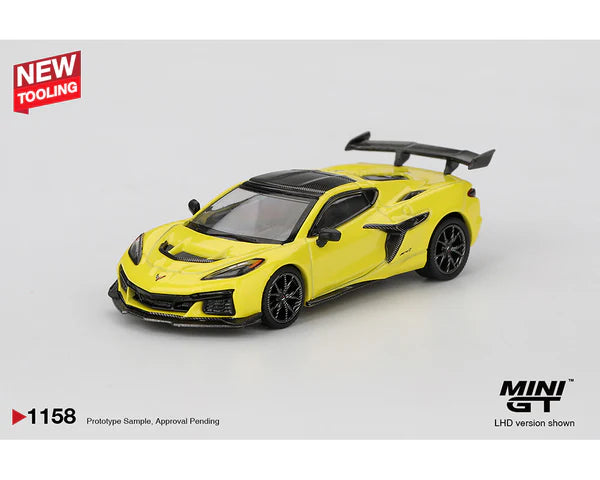 (PRE-ORDER 2026) MINI GT- Chevrolet Corvette ZR1- Accelerate Yellow MGT01158-BL