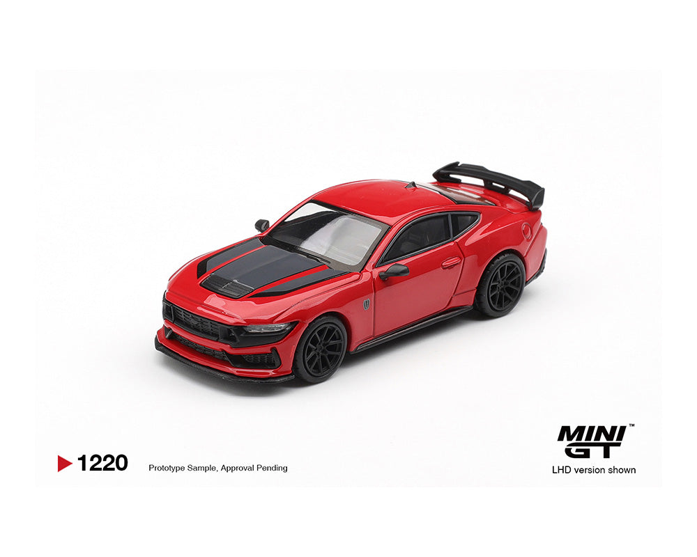 (PRE-ORDER 2026) Mini GT-  Mini GT 1:64 Ford Mustang Dark Horse – Race Red MGT01220-BL