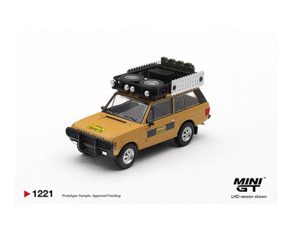 (PRE-ORDER 2026) Mini GT 1:64-Range Rover 1981 Camel Trophy Sumatra K. Stoppa &amp; A. Valldorf MGT01221-BL