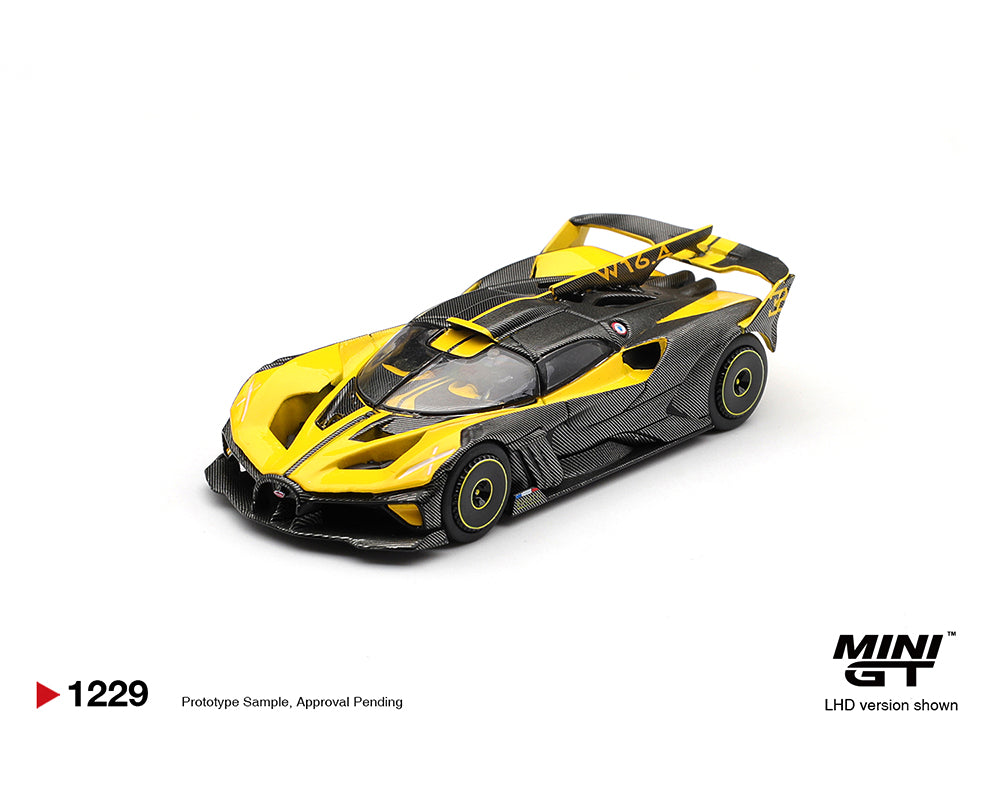(PRE-ORDER 2026) Mini GT 1:64-Bugatti Bolide – Yellow MGT01229-BL
