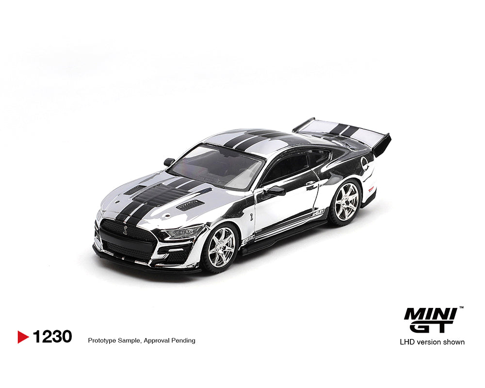 (PRE-ORDER 2026) Mini GT 1:64 Shelby GT500 Dragon Snake Concept – Chrome Silver  MGT01230-BL
