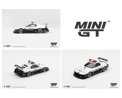 (PRE-ORDER 2026) Mini GT 1:64-MAZDA RX-7 LB-Super Silhouette Police – White MGT01231-BL